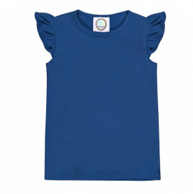 Blank Girl's Flutter Sleeve Tee Shirt